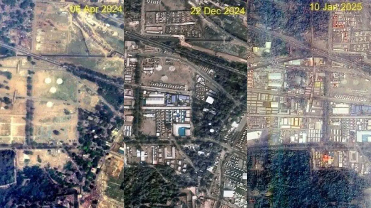 isro maha kumbh 2025 pics from space satellite images shivalik parkerw