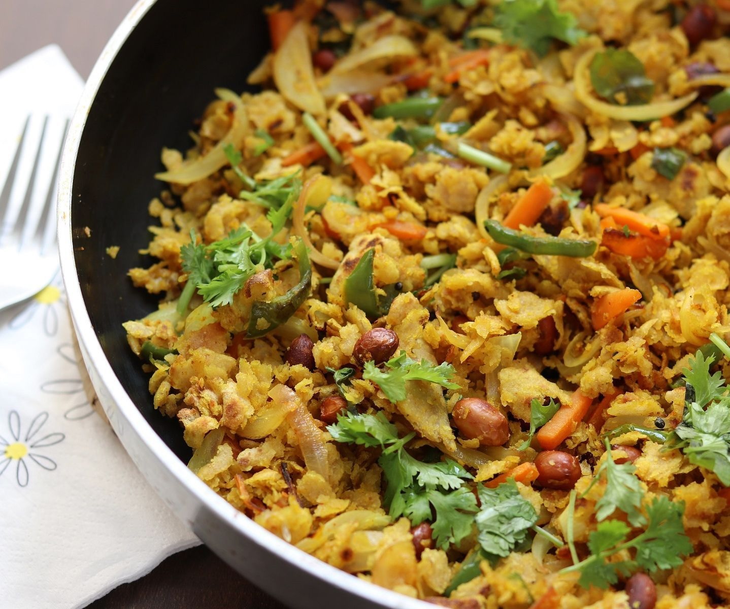 make mini samosa and poha with leftover rotis2