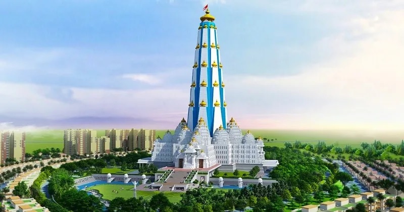 prayagraj the form of the world tallest chandrodaya temple is being prepared in mahakumbh1