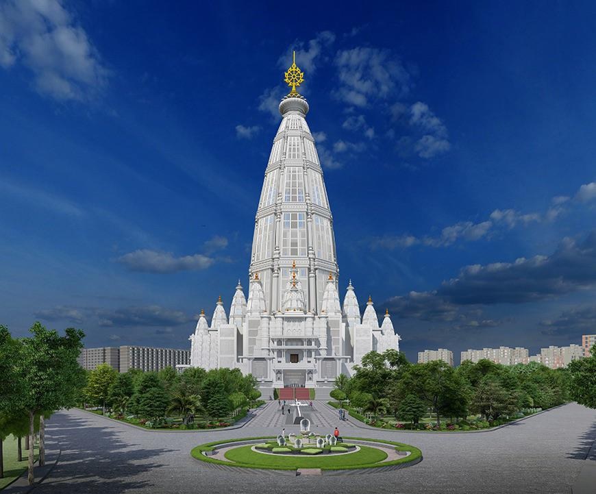 prayagraj the form of the world tallest chandrodaya temple is being prepared in mahakumbh2