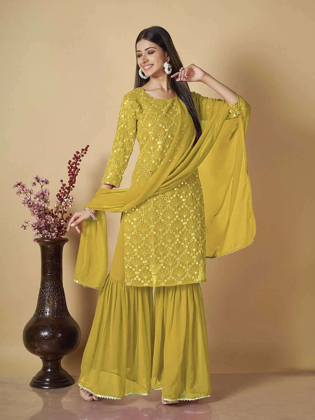 sharara suit designs for haldi ceremony2 1