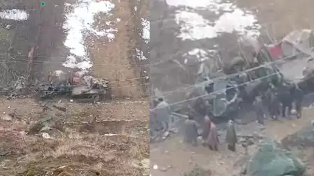 srinagar tragic accident in bandipora jammu kashmir army vehicle falls into gorge many injured