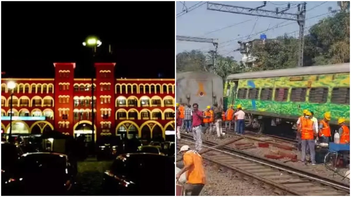 two trains collided in howrah three bogies derailed between santragachi and shalimar station indian railway2