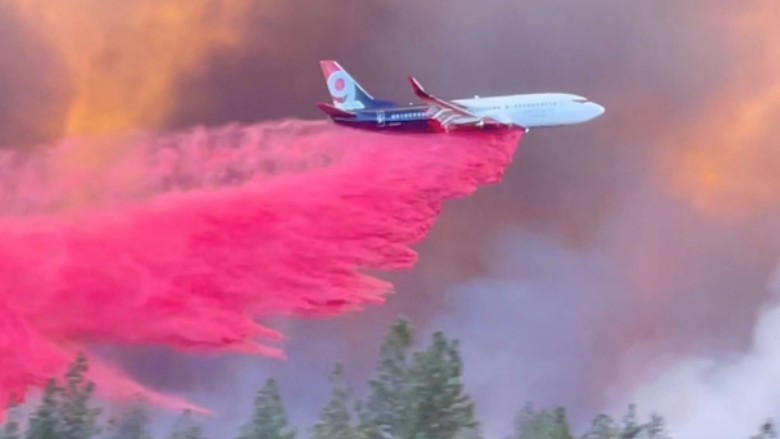 what is the pink liquid that is being used to control the fire in los angelessefr