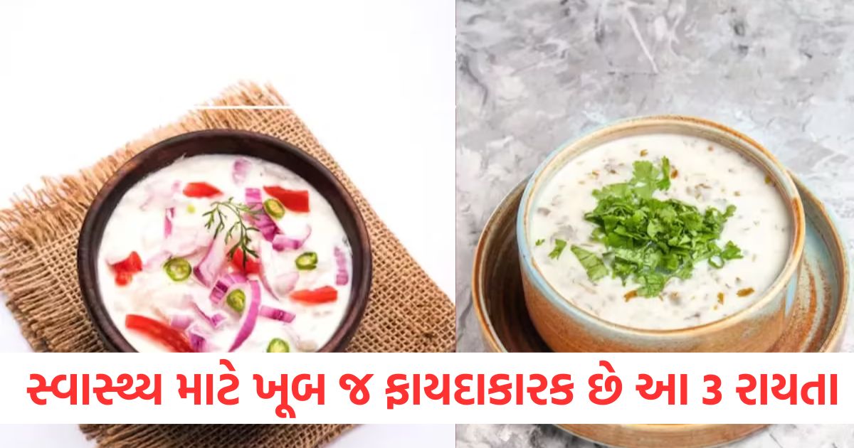 સ્વાસ્થ્ય માટે ખૂબ જ ફાયદાકારક છે આ 3 રાયતા