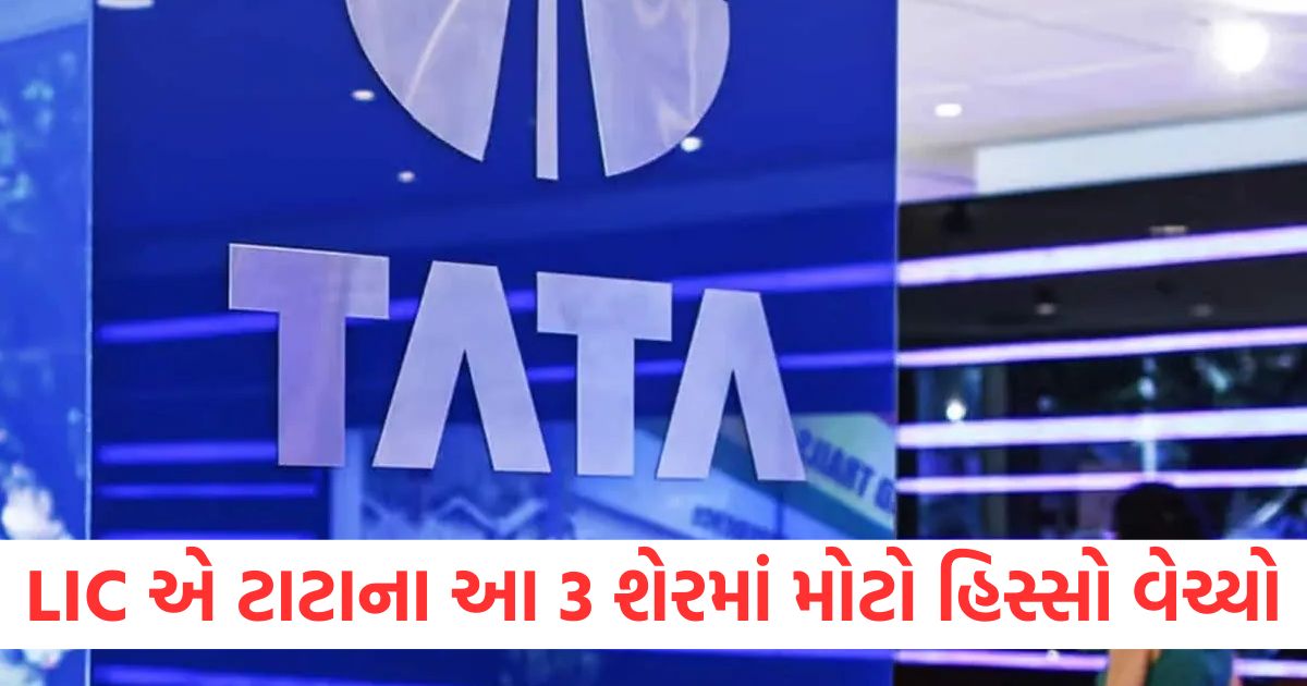 LIC એ ટાટાના આ 3 શેરમાં મોટો હિસ્સો વેચ્યોeewr