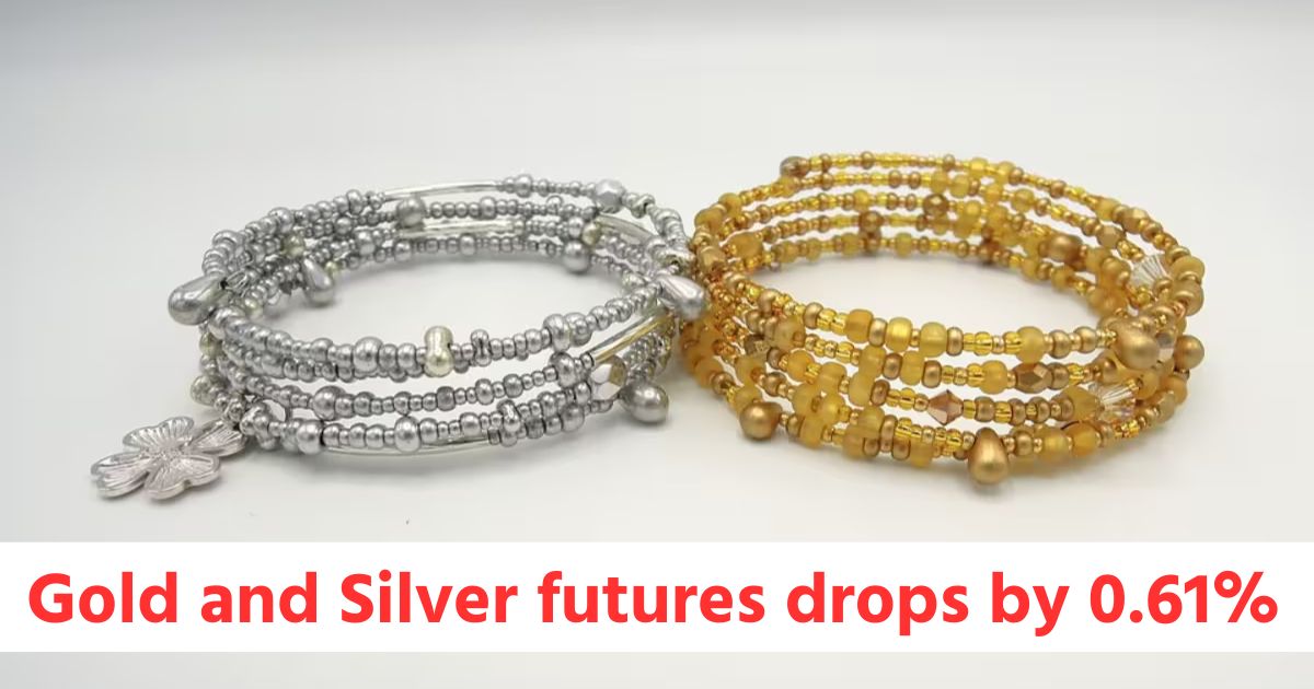 gold and silver futures drops by 0 61 on