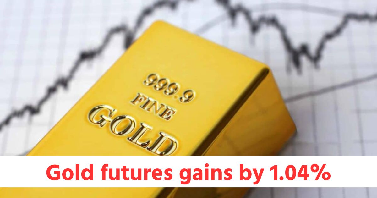 gold futures gains by 1 04 and silver futures contract gains by 0 65 while crudeoil futures jumps by 2 25