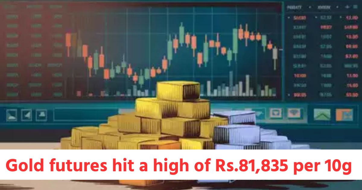 gold futures hit a high of rs 81835 per 10g during the week silver futures jumps by rs 2297