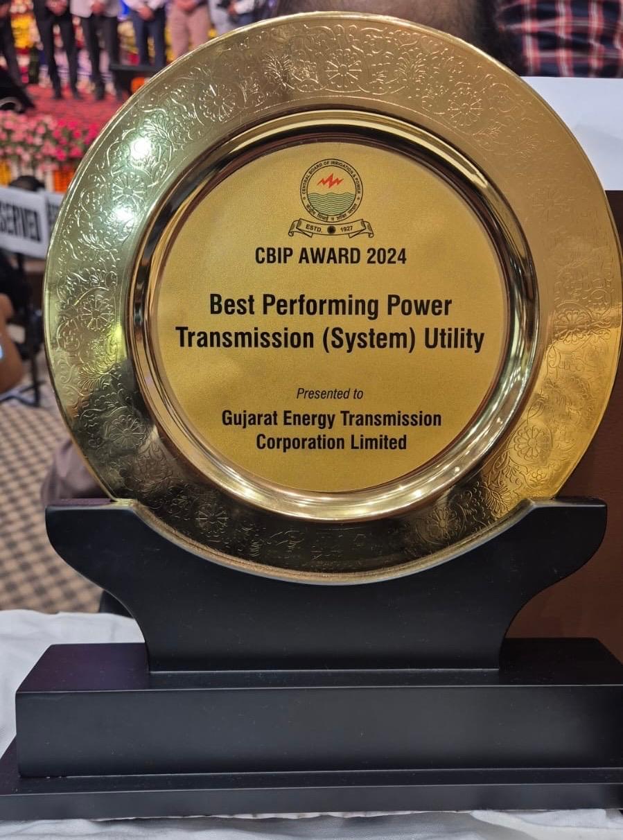 gujarat energy transmission corporation limited getco awarded best performing power transmission system utility in the country2