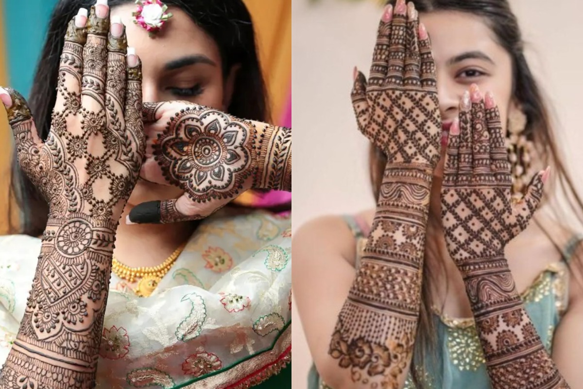 latest and trending bridal mehndi design back hand front hand simple and easy