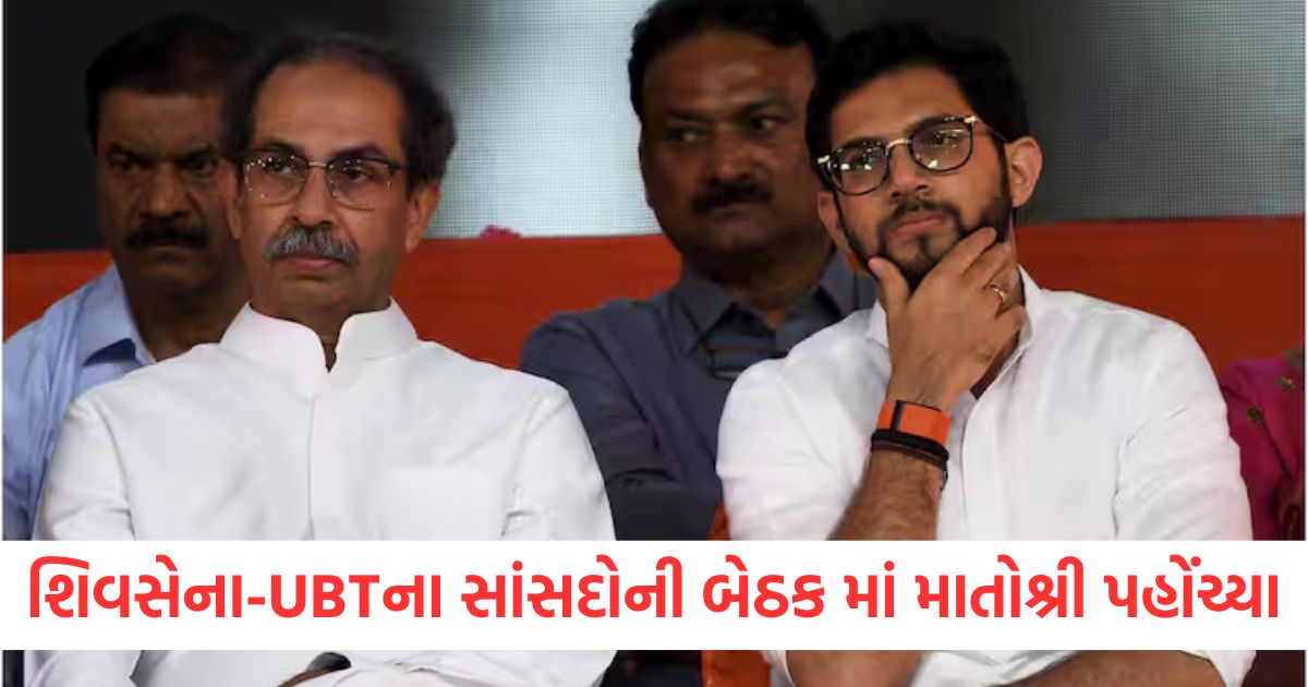 maharashtra all 9 mps of shiv sena ubt reached matoshree as uddhav thackeray holds meeting