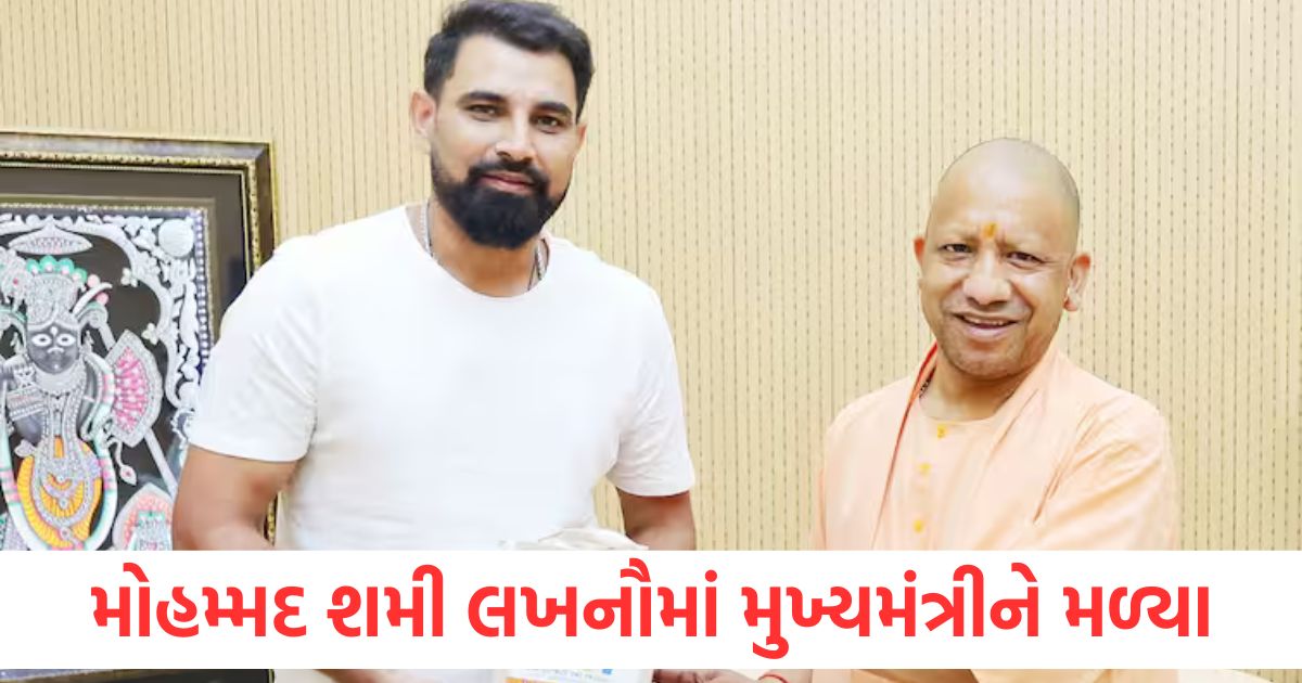 mohammed shami met chief minister in lucknow yogi gave this gift to the cricketer