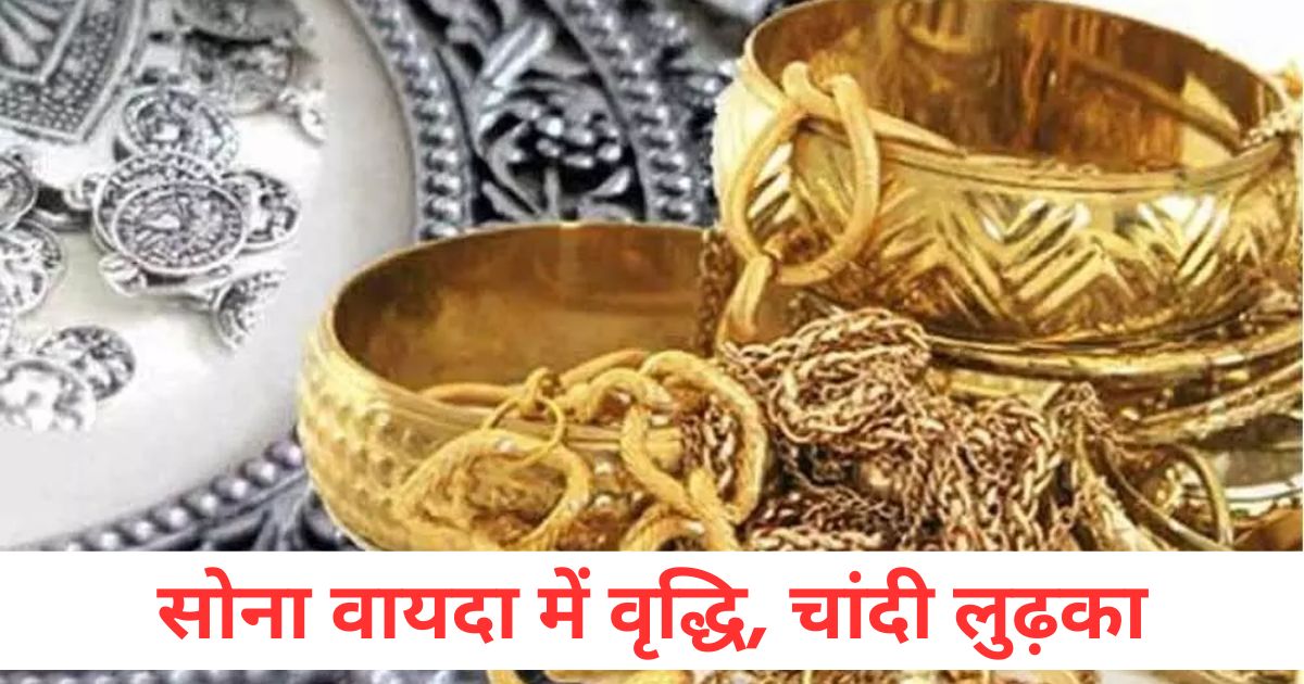 Gold futures increased by Rs 265 and crude oil futures by Rs 26 Silver futures fell by Rs 638