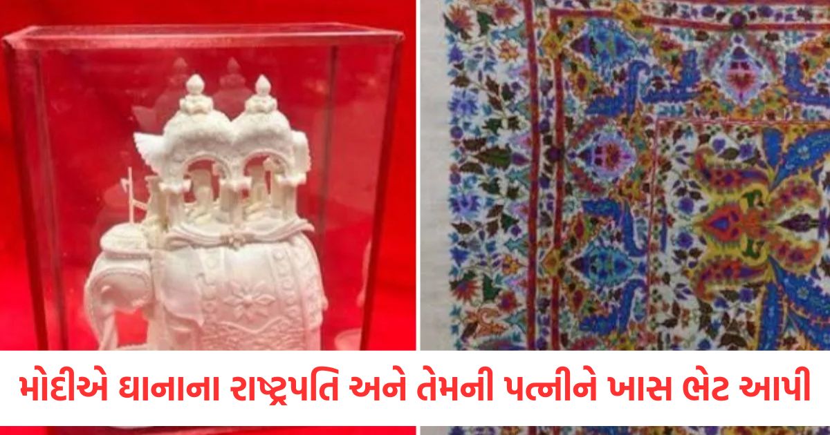 pm modi give special gift to president of ghana and his wife