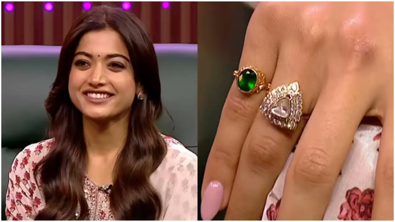 Rashmika Mandanna blushes at Vijay Deverakondas question reveals engagement ring for the first time