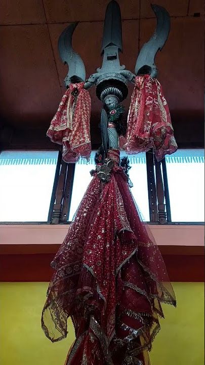 16 feet Akhand Shakti Trishul installed at Ambaji Trishulia Ghat a divine symbol of the revival of Shakti tradition