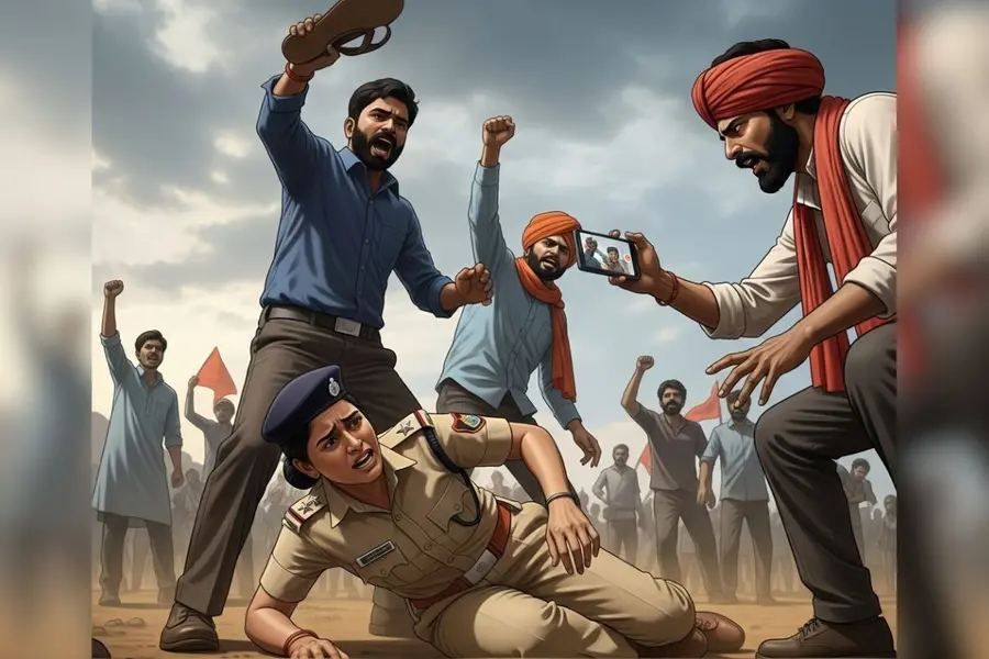 Chhattisgarh Inhuman attack on woman constable in anti mining violence public outrage