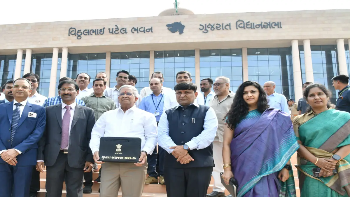 Kanu Desais record 408053 crore Gujarat budget Housing GIDC Tourism Development and Women Empowerment