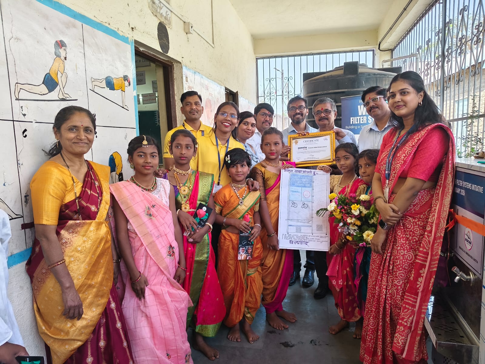 Komatsu CSR provides water filters to 5 schools in Pune providing clean water to 1567 students