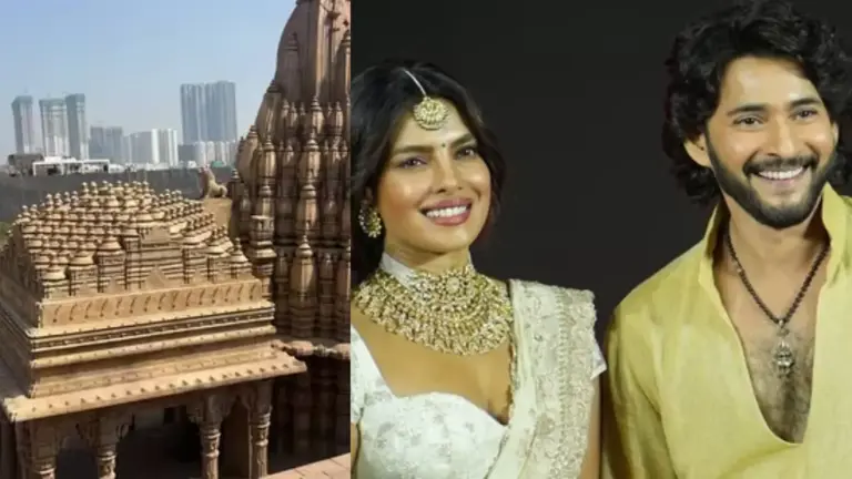 હૈદરાબાદમાં કાશીનો ભવ્ય સેટ: રાજામૌલીની ‘વારાણસી’ની તસવીરો વાયરલ The grand set of Kashi in Hyderabad Pictures from Rajamoulis Varanasi go viral