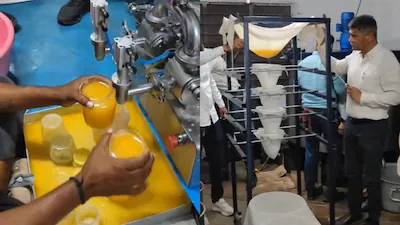 LCB Food Department raids fake ghee factory in Kamrej adulterated ghee was being sold in the name of pure cow ghee goods worth Rs 3 lakh seized