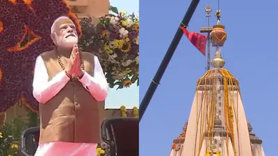 Prime Minister Modi worships at Somnath Temple performs historic Kumbhabhishek on the peak with water from 11 pilgrimage sites