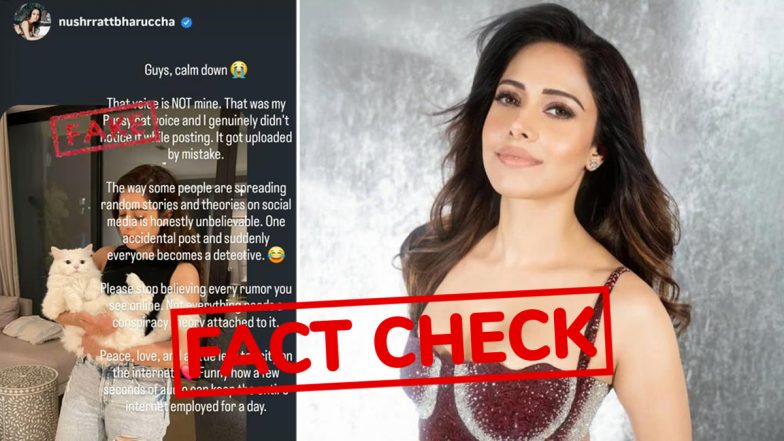 Nusrat Bharucha breaks silence reveals truth behind strange voice in viral video